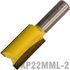 Straight Bit 22mm X 38mm Cut 2 Flute Metric 1/2' Shank